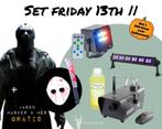 Halloweenset Friday 13th Rookmachine, UV Blacklight En, Nieuw