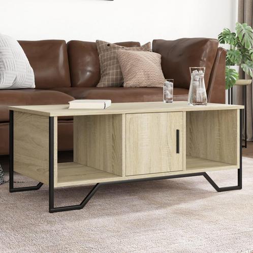 vidaXL Salontafel 100x51x40 cm bewerkt hout sonoma, Huis en Inrichting, Tafels | Salontafels, Nieuw, Verzenden