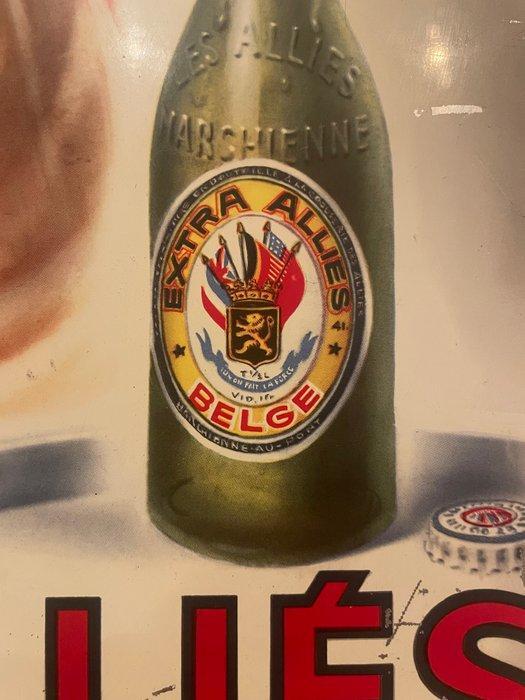 J. Schuybroek S.A. Hoboken-Anvers - EXTRA ALLIES BIÈRE BELGE, Antiquités & Art, Antiquités | Assiettes décoratives & Carrelages