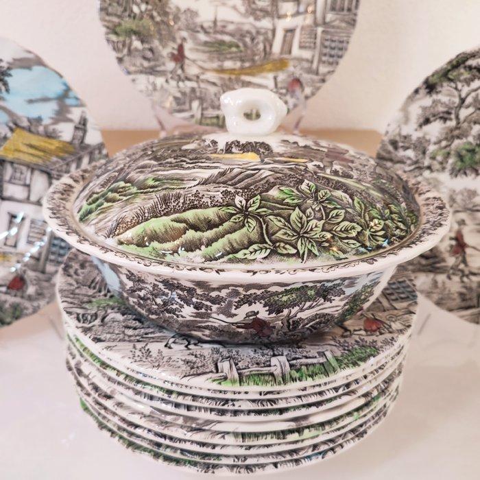 Myott - Tafelservies (13) - Jachtdecoratie in Engelse stijl, Antiek en Kunst, Antiek | Meubels | Tafels