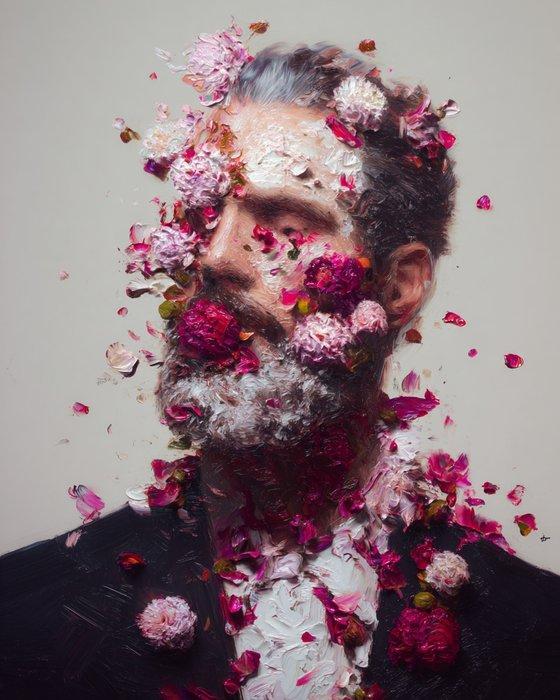 Anne Dias (1985) - (Stretched Canva) Tender Blossom Winds, Antiek en Kunst, Kunst | Designobjecten