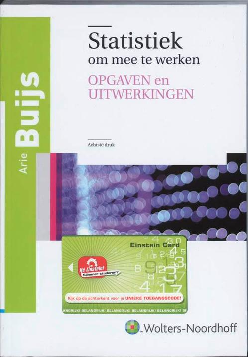 Statistiek om mee te werken opgaven en uitwerkingen, Boeken, Wetenschap, Zo goed als nieuw, Verzenden