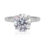 Ring - 18 karaat Witgoud -  4.07ct. tw. Diamant (Natuurlijk), Handtassen en Accessoires, Ringen, Nieuw