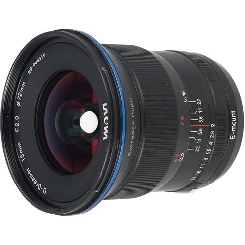 Laowa 15mm F/2.0 ZERO-D Sony FE occasion (incl. BTW), Audio, Tv en Foto, Foto | Lenzen en Objectieven, Zo goed als nieuw, Verzenden