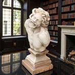 Sculpture, Busto satiro - 42 cm - matériau marbrine de, Antiquités & Art