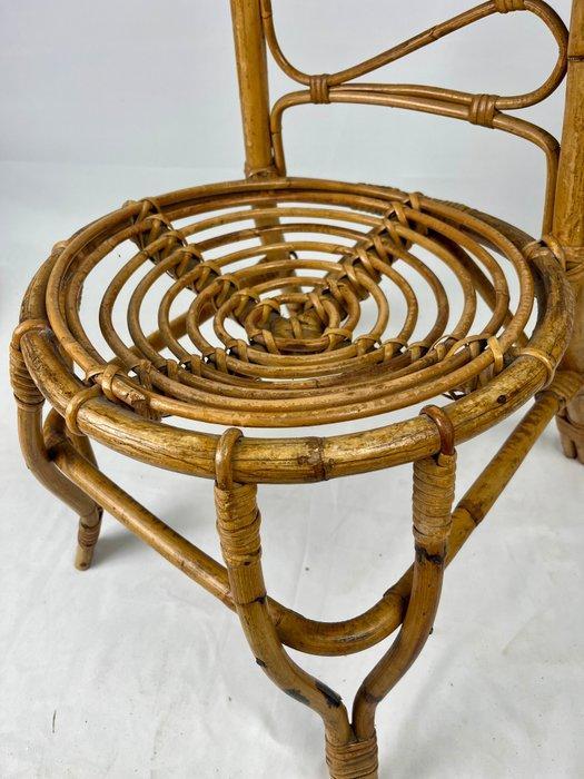 Stoel - Bamboe, Rattan - Hoge stoel van bamboe en rotan,, Antiek en Kunst, Curiosa en Brocante