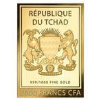 Tchad. 3000 Francs CFA 1/1000 Oz, Leonardo da Vinci, Postzegels en Munten