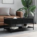 vidaXL Salontafel 99x50x50 cm bewerkt hout zwart, Huis en Inrichting, Tafels | Salontafels, Verzenden, Nieuw
