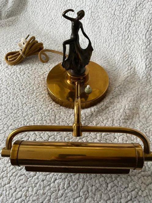 Lamp - Brons, Koper - Art deco pianolamp, Antiek en Kunst, Curiosa en Brocante