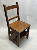 Trapje - hard hout, Beuken - vintage keukentrap/stoel