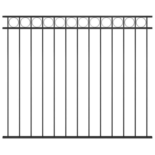 vidaXL Schuttingpaneel 1,7x1,5 m staal zwart, Tuin en Terras, Tuinhekken en Hekwerk, Nieuw, Verzenden
