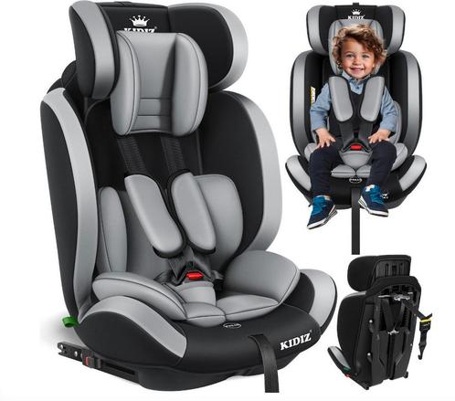 KIDIZ® Autostoeltje - 5-punts veiligheidsgordel - Grijs, Kinderen en Baby's, Overige Kinderen en Baby's, Verzenden