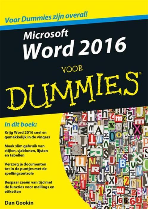 Microsoft Word 2016 voor dummies 9789045351254 Dan Gookin, Boeken, Informatica en Computer, Gelezen, Verzenden