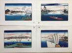 4 estampes de Hiroshige tirées de « Toto (Edo) célèbres