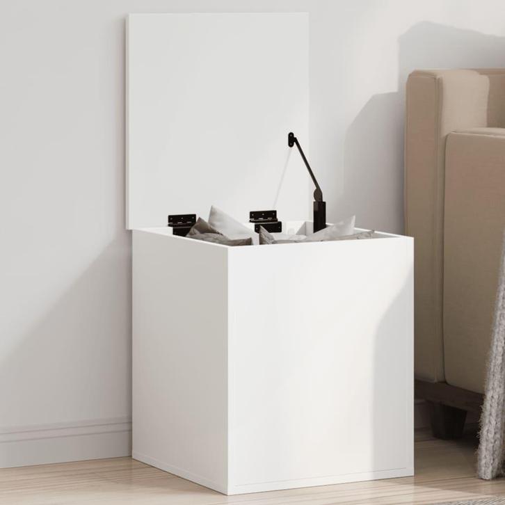 vidaXL Opbergbox 40x42x46 cm bewerkt hout wit, Huis en Inrichting, Kasten | Overige, Nieuw, Verzenden