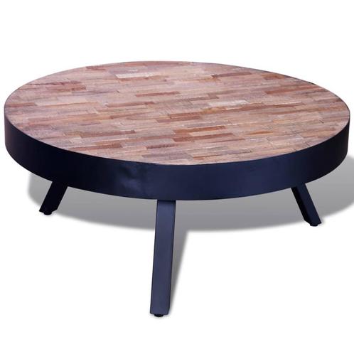 vidaXL Salontafel rond gerecycled teakhout, Huis en Inrichting, Tafels | Salontafels, Nieuw, Verzenden