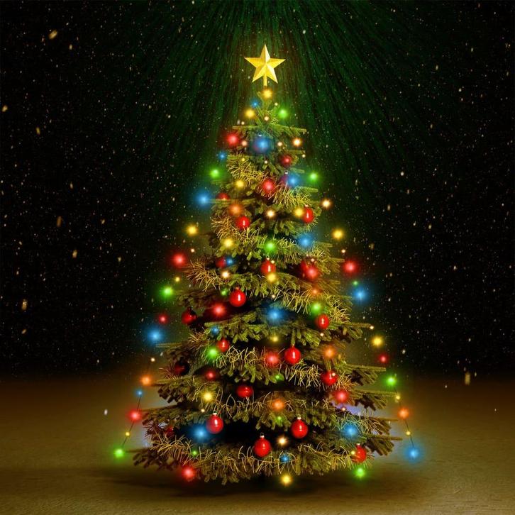 vidaXL Kerstboomverlichting met 180 LEDs meerkleurig net, Huis en Inrichting, Lampen | Overige, Nieuw, Verzenden