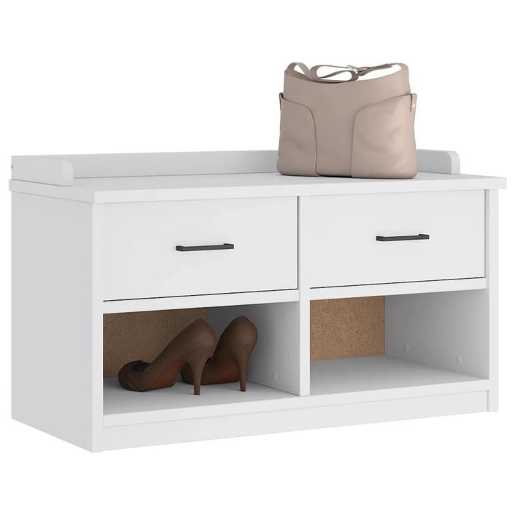 vidaXL Gangbankje SANDNES wit 87x40x50 cm massief grenenhout, Huis en Inrichting, Overige Huis en Inrichting, Nieuw, Verzenden