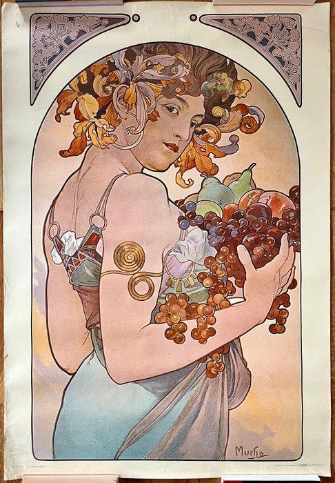 Alphonse Mucha - Scandecor - Le Fruit - Jaren 1970, Antiek en Kunst, Kunst | Tekeningen en Fotografie