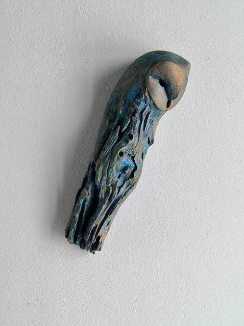 Federico Alibrio - Wood Barn Owl - Bronze Effect, Antiek en Kunst, Kunst | Designobjecten