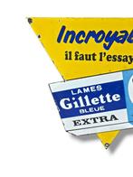 Emaille plaat - Gillette scheermessen - Emaille, Antiek en Kunst