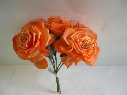 Wild Rose 10 cm. ORANJE bundel op=op Wild Rose, Huis en Inrichting, Woonaccessoires | Kunstplanten en Kunstbloemen, Nieuw