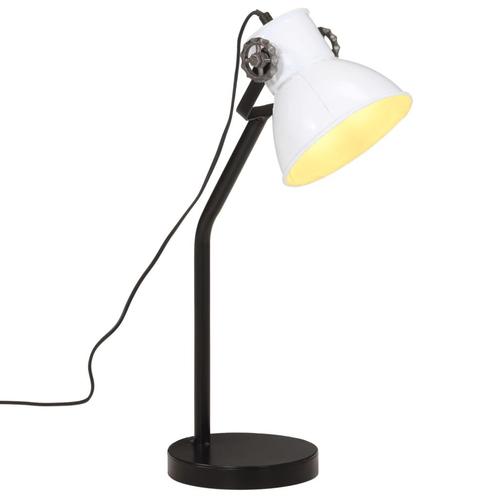 vidaXL Bureaulamp 25 W E27 17x17x60 cm wit, Maison & Meubles, Lampes | Autre, Envoi