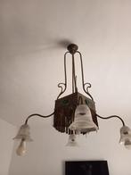 Hangende plafondlamp - Brons, Glas