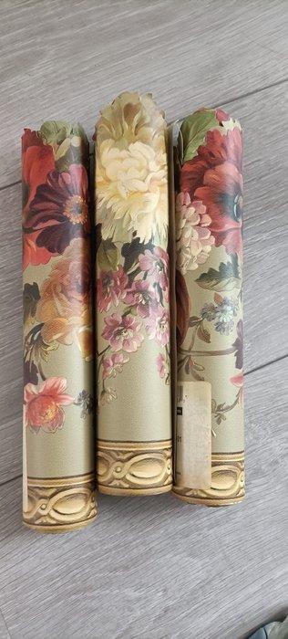 York - york - Behangrand - TK6367B - Bloemen - Behang rand, Antiek en Kunst, Antiek | Tapijten, Tafelkleden en Textiel