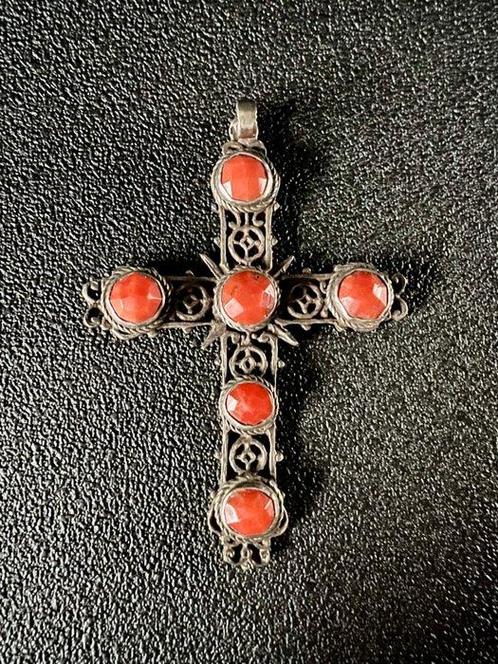 Corail - Argent - Pendentif - Pendentif Croix, Antiek en Kunst, Kunst | Niet-Westerse kunst