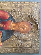 Icoon - Christus Pantokrator - Hout, Messing, Antiek en Kunst