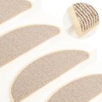 vidaXL Trapmatten 15 st 65x21x4 cm Wit en Bruin Halfrond, Verzenden, Nieuw