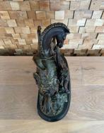 Statue, Indrukwekkend antiek Zamak beeld – Steigerend paard