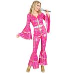 Disco 70S Jumpsuit Roze Dames, Verzenden