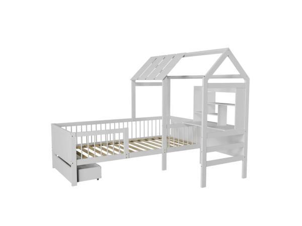 Veiling - Kinderbed Yari - Incl. Tafel en Lade - Wit, Kinderen en Baby's, Kinderkamer | Bedden, Nieuw