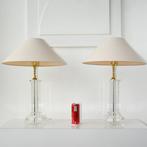 Lampe de table (2) - Cristal, Laiton, Verre, Un magnifique, Huis en Inrichting, Nieuw