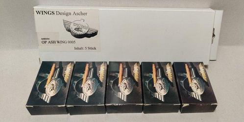 Asbak - Aluminium - Vijf Wings Cigarillos asbaken, Antiek en Kunst, Antiek | Wandborden en Tegels