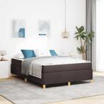 vidaXL Boxspring bed Anders Donkerbruin en Wit 140 x 200 cm, Huis en Inrichting, Slaapkamer | Bedden, Verzenden, Nieuw