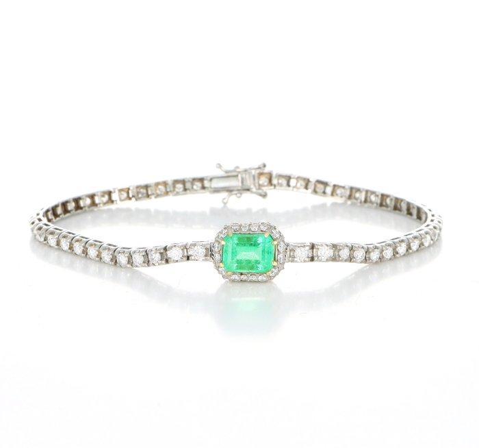 Armband - 18 karaat Witgoud, HRD-certificaat Diamant, Handtassen en Accessoires, Armbanden