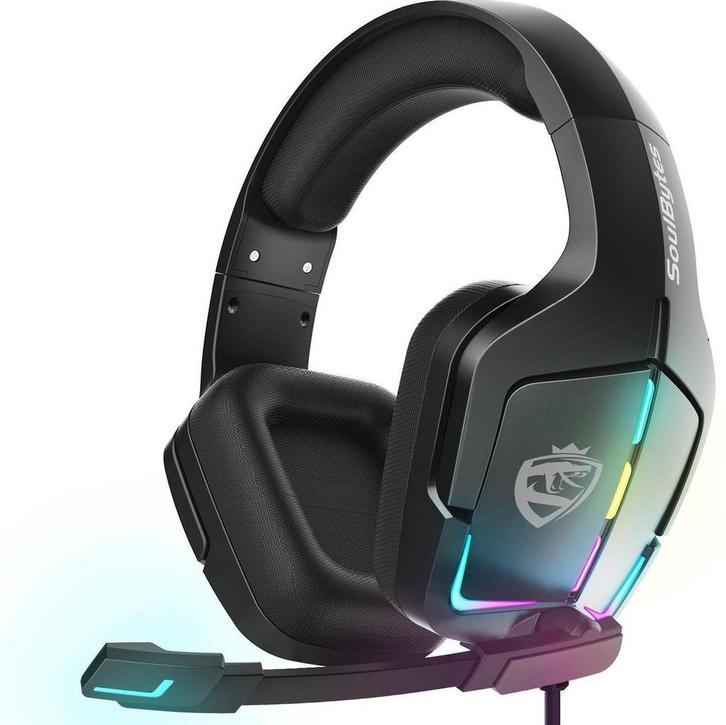 2dekans | SoulBytes S12 RGB Over-ear Koptelefoons - Gaming, Computers en Software, Headsets, Ophalen of Verzenden