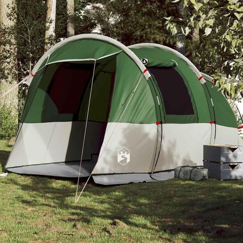 vidaXL Tunneltent 4-persoons waterdicht groen, Caravans en Kamperen, Tenten, Nieuw, Verzenden