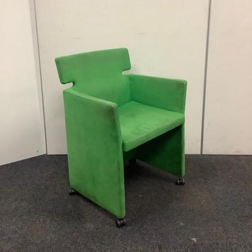 Tweedehands artifort Key verrijdbare design stoel, groene, Huis en Inrichting, Stoelen, Gebruikt, Eén, Stof