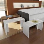 Set van 3 tafels - bijzettafels - salontafel set - wit en, Huis en Inrichting, Tafels | Bijzettafels, Verzenden, Nieuw
