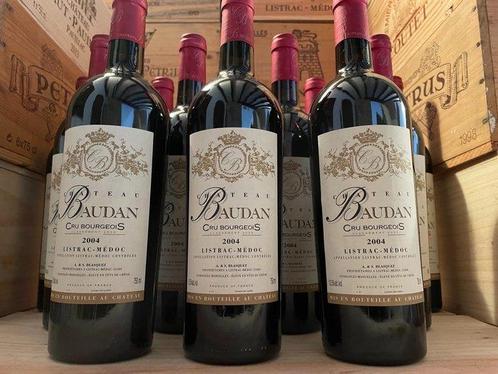 2004 Château Baudan - Haut-Médoc Cru Bourgeois - 12 Flessen, Collections, Vins