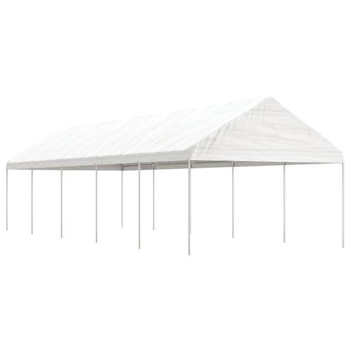 vidaXL Belvédère avec toit blanc 11,15x4,08x3,22 m, Jardin & Terrasse, Tonnelles, Neuf, Envoi