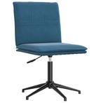 vidaXL Eetkamerstoel fluweel blauw, Huis en Inrichting, Stoelen, Verzenden, Nieuw