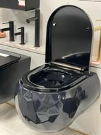 DIAMOND BLACK Wandcloset met BIDET / Sproeier + Softclose, Doe-het-zelf en Bouw, Sanitair, Ophalen of Verzenden, Nieuw
