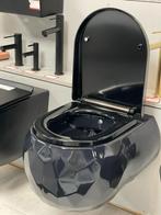 DIAMOND BLACK Wandcloset met BIDET / Sproeier + Softclose, Nieuw, Ophalen of Verzenden