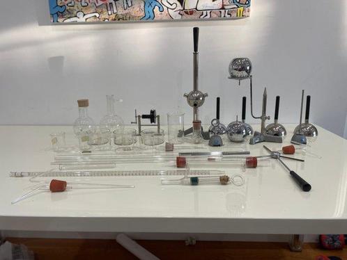 Instrument médical - Acier, Laiton, Verre - Laboratoire, Antiek en Kunst, Antiek | Wandborden en Tegels
