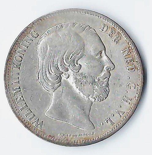 Nederland. Willem III. Rijksdaalder 1858 (Zonder, Postzegels en Munten, Munten | Nederland